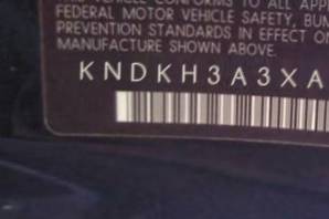 VIN prefix KNDKH3A3XA76