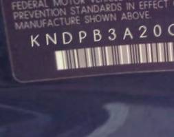 VIN prefix KNDPB3A20C72