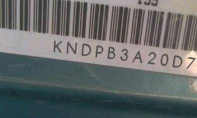 VIN prefix KNDPB3A20D73
