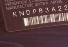 VIN prefix KNDPB3A22B71