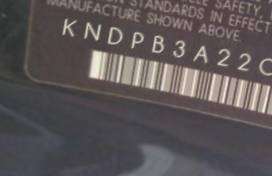 VIN prefix KNDPB3A22C72