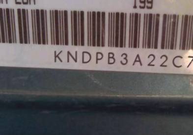 VIN prefix KNDPB3A22C73