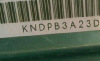 VIN prefix KNDPB3A23D73
