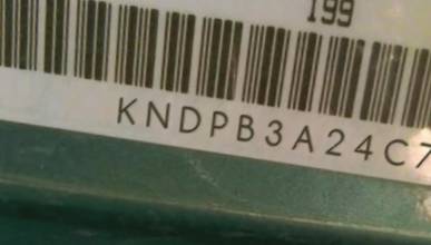 VIN prefix KNDPB3A24C71