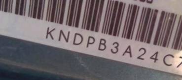 VIN prefix KNDPB3A24C73