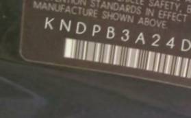 VIN prefix KNDPB3A24D73