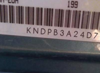 VIN prefix KNDPB3A24D75