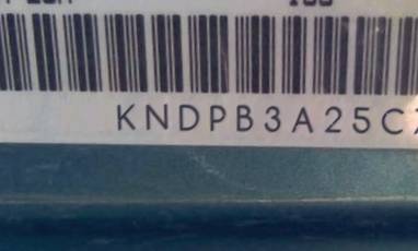 VIN prefix KNDPB3A25C71