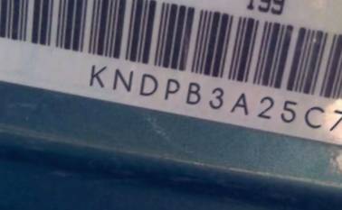 VIN prefix KNDPB3A25C72