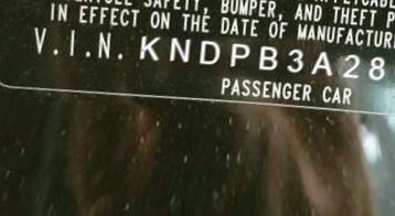 VIN prefix KNDPB3A28C71