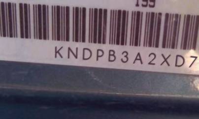VIN prefix KNDPB3A2XD74