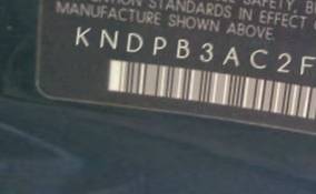 VIN prefix KNDPB3AC2F76