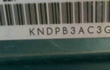 VIN prefix KNDPB3AC3G77