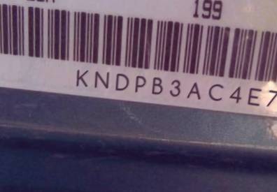 VIN prefix KNDPB3AC4E76