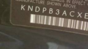 VIN prefix KNDPB3ACXE75