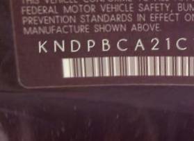 VIN prefix KNDPBCA21C72