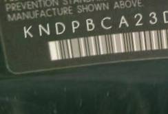 VIN prefix KNDPBCA23D74