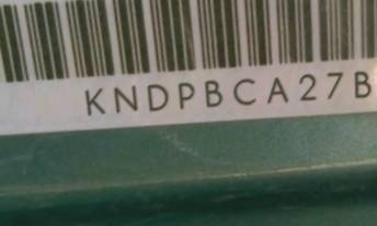 VIN prefix KNDPBCA27B71