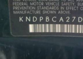 VIN prefix KNDPBCA27D74