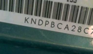 VIN prefix KNDPBCA28C73