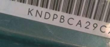 VIN prefix KNDPBCA29C73