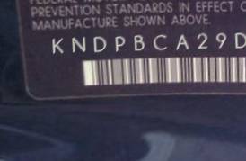 VIN prefix KNDPBCA29D75