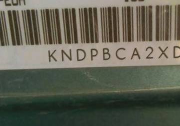 VIN prefix KNDPBCA2XD74