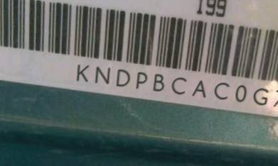 VIN prefix KNDPBCAC0G78
