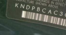 VIN prefix KNDPBCAC3G78
