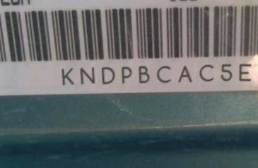 VIN prefix KNDPBCAC5E76