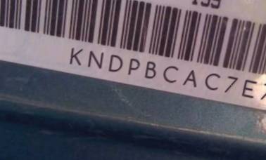 VIN prefix KNDPBCAC7E76