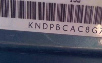 VIN prefix KNDPBCAC8G78