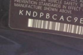 VIN prefix KNDPBCAC9E75