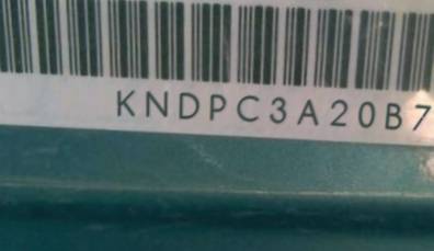 VIN prefix KNDPC3A20B71
