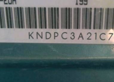 VIN prefix KNDPC3A21C71