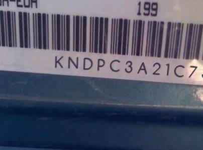 VIN prefix KNDPC3A21C73