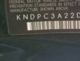 VIN prefix KNDPC3A22D73