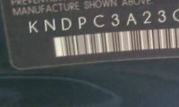 VIN prefix KNDPC3A23C72