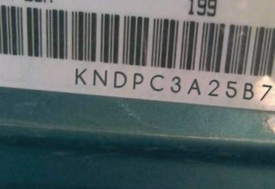 VIN prefix KNDPC3A25B70