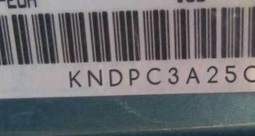 VIN prefix KNDPC3A25C73