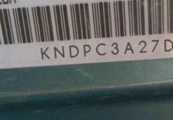 VIN prefix KNDPC3A27D73