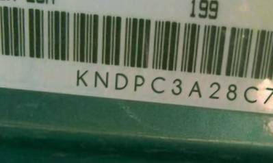 VIN prefix KNDPC3A28C73