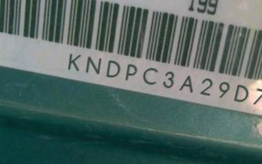 VIN prefix KNDPC3A29D74