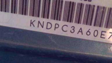 VIN prefix KNDPC3A60E76