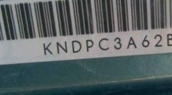 VIN prefix KNDPC3A62B71