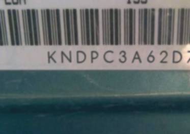 VIN prefix KNDPC3A62D73
