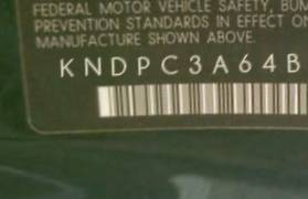 VIN prefix KNDPC3A64B71