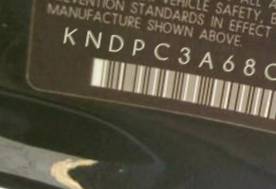 VIN prefix KNDPC3A68C72