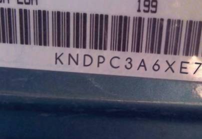 VIN prefix KNDPC3A6XE76
