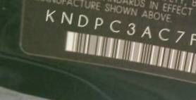 VIN prefix KNDPC3AC7F77